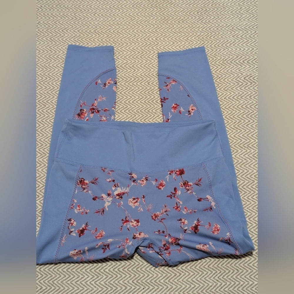 Fabletics Blue Floral Leggings